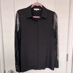 Calvin Klein Blouse with Lace Sleeves